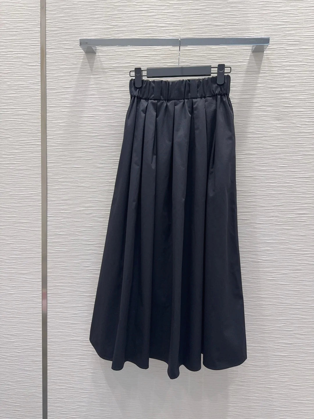 Women's Elastic Waist Solid Color Midi Skirt Spring Summer Casual Fashion Loose 2642967