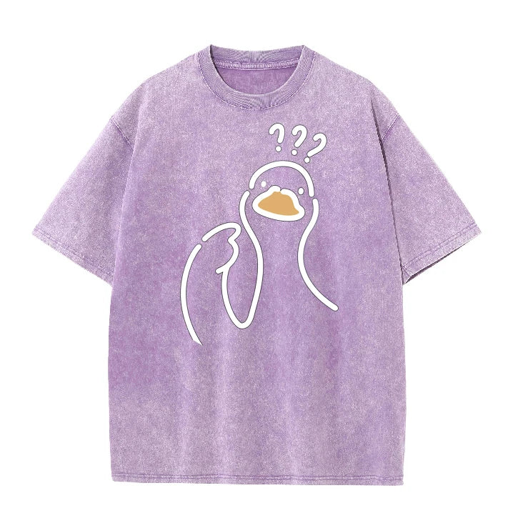 A Goose Full Of Doubts Graphic T-Shirt Summer O-Neck Short Sleeve Tee Retro Loose Casual Tops Fashion Men Women Daily Shirts